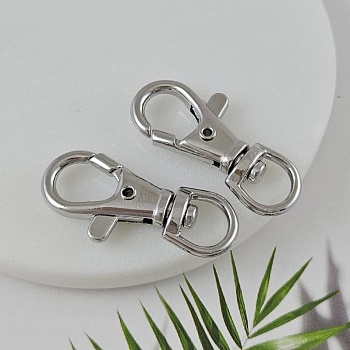 Замок овальный карабин 39 мм родиевое покрытие (8579-Р) купить в Воронеже | Заказать в интернет-магазине Viva Beads
