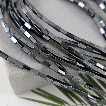 Нить 39 см Гематит /гематин / 2х4 мм прямоугольная бусина цвет черный (6996/4х2-Ч) купить в Воронеже | Заказать в интернет-магазине Viva Beads
