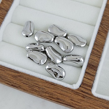 УЦЕНКА 1 шт. Бусина разделитель 12.6х8.1х5.5 мм овальная, родиевое покрытие (10252-Р-УЦ) - фурнитура для бижутерии