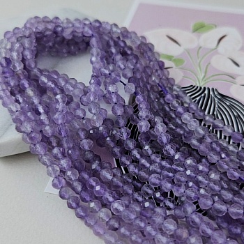 Нить 19 см Аметист натуральный 4.5 мм граненые бусины (8640-4) купить в Воронеже | Заказать в интернет-магазине Viva Beads
