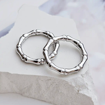 1 шт. Кольцо коннектор Бамбук 20х2.8 мм родиевое покрытие (8619-20-Р) соединительные колечки и кольца-коннекторы купить с доставкой по России | Интернет-магазин Viva Beads