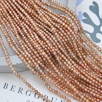 Нить 18 см Фианиты 2 мм граненые бусины, бежевый (6717-БЕЖ) купить в Воронеже | Заказать в интернет-магазине Viva Beads
 Нить 18 см Фианиты 2 мм граненые бусины, бежевый (6717-БЕЖ) купить в Воронеже | Заказать в интернет-магазине Viva Beads