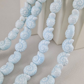 1 шт. Бусина Ракушка 14.5х12х9 мм , голубой,  керамика (9622-ГОЛ) купить в Воронеже | Заказать в интернет-магазине Viva Beads
 1 шт. Бусина Ракушка 14.5х12х9 мм , голубой,  керамика (9622-ГОЛ) купить в Воронеже | Заказать в интернет-магазине Viva Beads