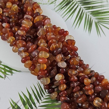 Нить 19 см Агат красный 10-12 мм бусины фри форм, галтовка (9937-КА) купить в Воронеже | Заказать в интернет-магазине Viva Beads
