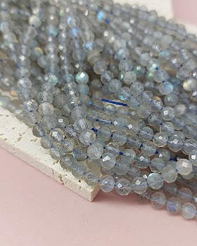 Нить 19 см Лабрадорит ок. 4.5 мм граненая бусина (6109) купить в Воронеже | Заказать в интернет-магазине Viva Beads
