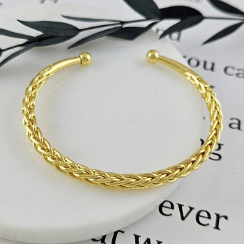 Браслет жесткий 65.5х57х4.5 мм, позолота 14К (10036-З) купить с доставкой по России | Интернет-магазин Viva Beads