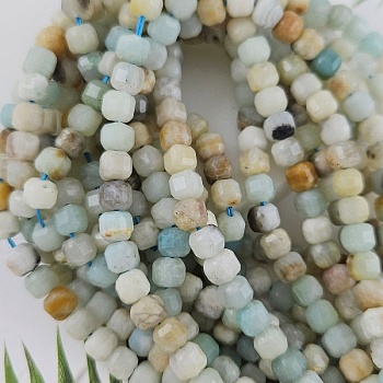 Нить 16 см Амазонит 5-6 мм бусины граненый куб (9939-АМ) купить в Воронеже | Заказать в интернет-магазине Viva Beads
