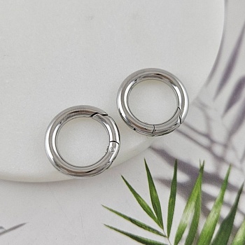 Замок карабин круглый ок. 18х3 мм нержавеющая сталь (10057-18) замок для украшений купить с доставкой по России | Интернет-магазин Viva Beads