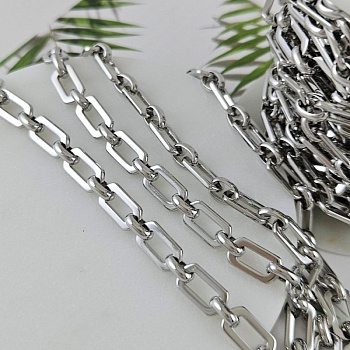 10 см Цепь толщиной ок. 7 мм, родиевое покрытие (8685-Р) купить в Воронеже | Заказать в интернет-магазине Viva Beads
