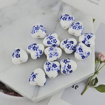 УЦЕНКА 1 шт. Бусина Сердце ок. 12х12х9.2 мм белый с синими цветами, керамика (9836-УЦ) купить в Воронеже | Заказать в интернет-магазине Viva Beads
 УЦЕНКА 1 шт. Бусина Сердце ок. 12х12х9.2 мм белый с синими цветами, керамика (9836-УЦ) купить в Воронеже | Заказать в интернет-магазине Viva Beads