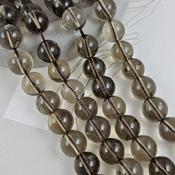 1 шт. Кварц дымчатый, раухтопаз 11.7-12 мм гладкие бусины (4480-12) купить в Воронеже | Заказать в интернет-магазине Viva Beads
