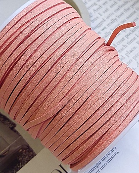 1 м Шнур замшевый иск. ок. 2.5 мм цвет темный лосось (8260) купить в #REGION_P# | Заказать в интернет-магазине Viva Beads
