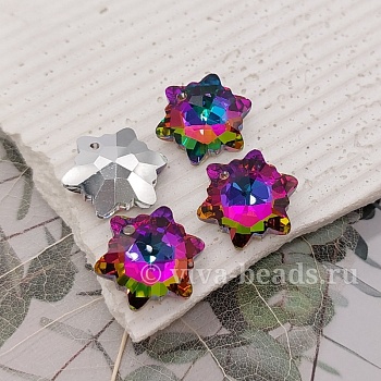 Подвеска Снежинка 18 мм Volcano хрустальное стекло (6836-В) купить с доставкой по России | Интернет-магазин Viva Beads