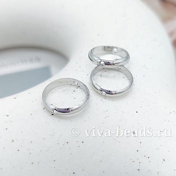 Рамка для бусин 11.8x2.5 мм родиевое покр. (5089-Р) купить в Воронеже | Заказать в интернет-магазине Viva Beads
