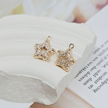 Подвеска Звезда с фианитами 14x12x3 мм в позолоте (8509-З)