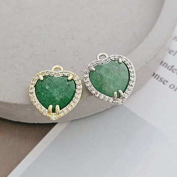 Подвеска Сердце 17.5х15.2 мм с фианитами, авантюрин, позолота 14к светлое золото (8788-АВ-З) купить в Воронеже | Заказать в интернет-магазине Viva Beads
 Подвеска Сердце 17.5х15.2 мм с фианитами, авантюрин, позолота 14к светлое золото (8788-АВ-З) купить в Воронеже | Заказать в интернет-магазине Viva Beads