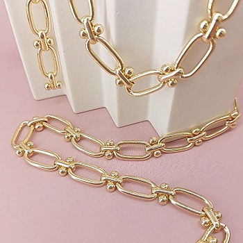 10 см Цепь 7.7 мм (толщина) позолота (7831-З) купить в Воронеже | Заказать в интернет-магазине Viva Beads
