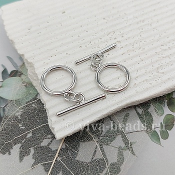 УЦЕНКА Замок тоггл кольцо 15 мм родиевое покр. (5402-Р-УЦ) купить в Воронеже | Заказать в интернет-магазине Viva Beads
 УЦЕНКА Замок тоггл кольцо 15 мм родиевое покр. (5402-Р-УЦ) купить в Воронеже | Заказать в интернет-магазине Viva Beads