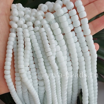 10 шт. Рондель 8х6 мм белый стекло (6491-БЕЛ) купить в Воронеже | Заказать в интернет-магазине Viva Beads
 10 шт. Рондель 8х6 мм белый стекло (6491-БЕЛ) купить в Воронеже | Заказать в интернет-магазине Viva Beads